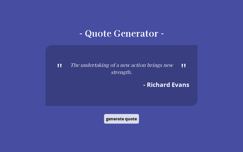 Random Quote Generator